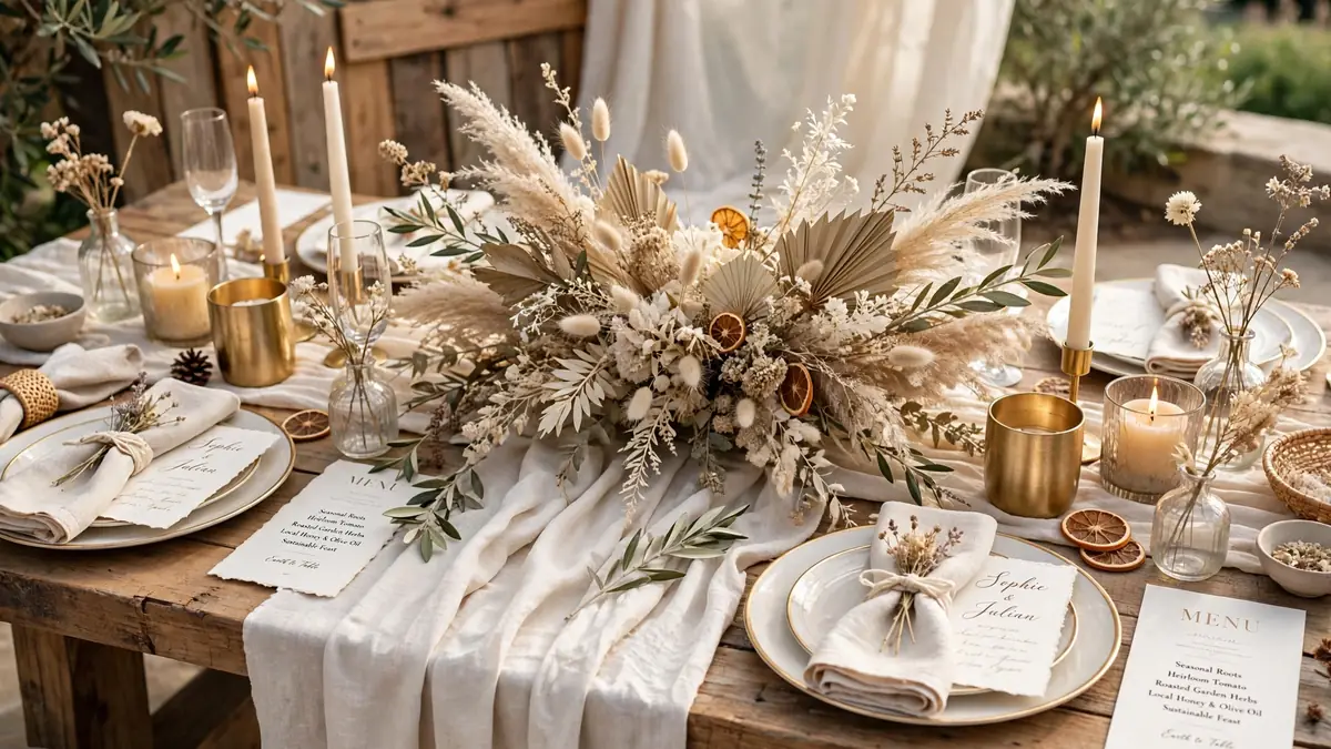 Decoração de Casamento com Elementos Sustentáveis